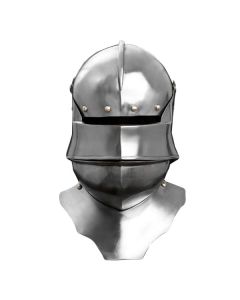 Gothic Sallet With Bevor - 18 Gauge