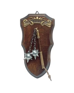 Miniature Flail on Display Plaque