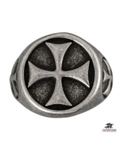 Templar Cross Ring - Pewter