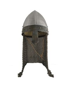 Norman Helmet with Aventail - 16 gauge