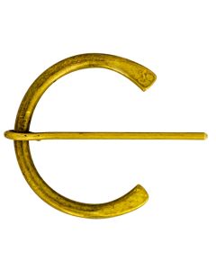 Brass Oval Fibula Cloak Pin / Penannular Brooch