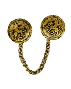 Order of the Dragon Cloak Clasp - Antique Brass