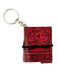 Mini Leather Journal Keyring - Tree of Life