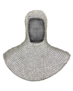 Chainmail Coif - Wedge Riveted - Flat Ring