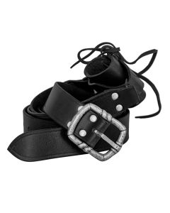 Medieval Double Wrap Sword Belt - Black
