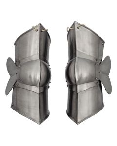 15th C. Poleyns (Knee Armour) - 16 gauge 