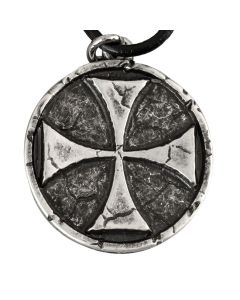 Templar Cross Pendant - Pewter