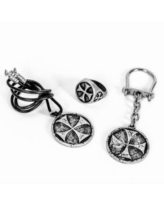 Templar Cross Gift Set - 3 Piece Pewter