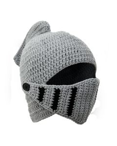 Knitted Knight Helmet Hat – Adult Size