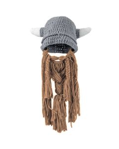 Knitted Viking Helmet Hat & Beard – Child Size