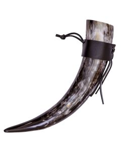 Drinking Horn with Leather Holster