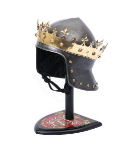 King Richard the Lionheart Helmet with Crown