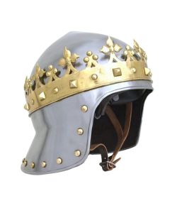 King Richard the Lionheart Helmet with Crown