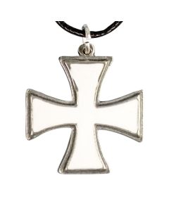 Knights Templar Pendant - White Cross