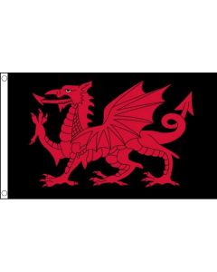 Welsh Dragon Black Flag