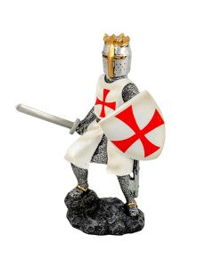 Templar Knight Figurine with Sword - 18cm