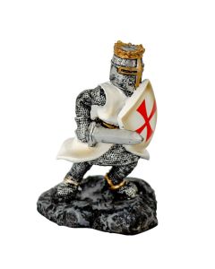 Templar Knight with Sword Figurine - 9cm