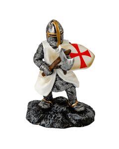 Templar Knight with Axe Figurine - 9cm