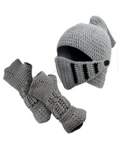 Kids Knitted Hat and Gauntlet Set