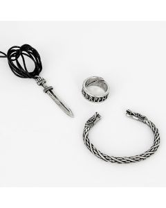 Viking Pendant, Bracelet & Ring Gift Set