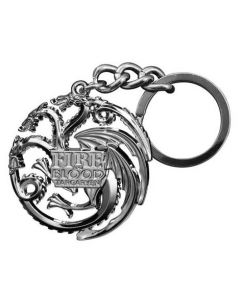 Game of Thrones Targaryen Sigil Keychain - Gun Metal 