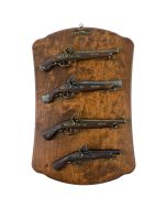 Display Plaque With 4 Pistols