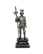 Miniature Pewter Knight with Halberd