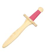 Kid's Wooden Pink Dagger with Scabbard