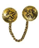 Order of the Lion Cloak Clasp - Antique Brass