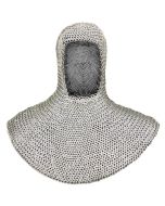 Chainmail Coif - Butted - Zinc Plated