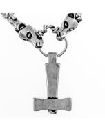 Uppsala Viking Hammer Pendant on Dragon Chain