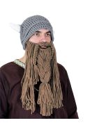 Knitted Viking Helmet Hat & Beard – Adult Size