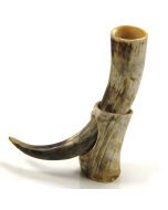 Drinking Horn on Horn Stand