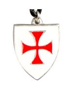 Knights Templar Shield Pendant - Enamelled