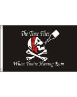 Time Flies When You're Having Rum - Pirate Flag