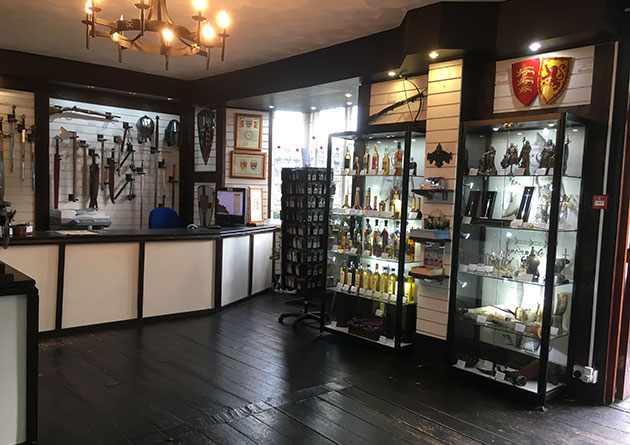 Photo of the trade showroom at The Knight Shop opposite Conwy Castle